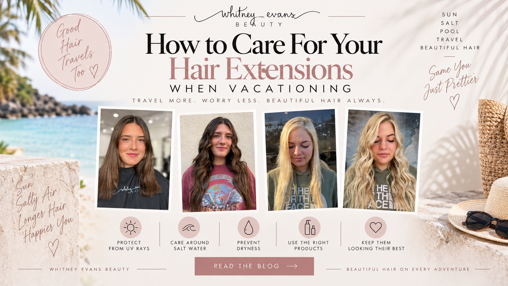 How to care for hair extensions while vacationing