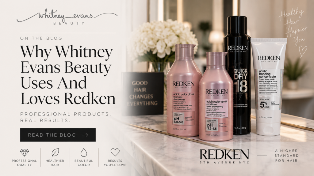 Redken professional hair products used at Whitney Evans Beauty in Knoxville, TN