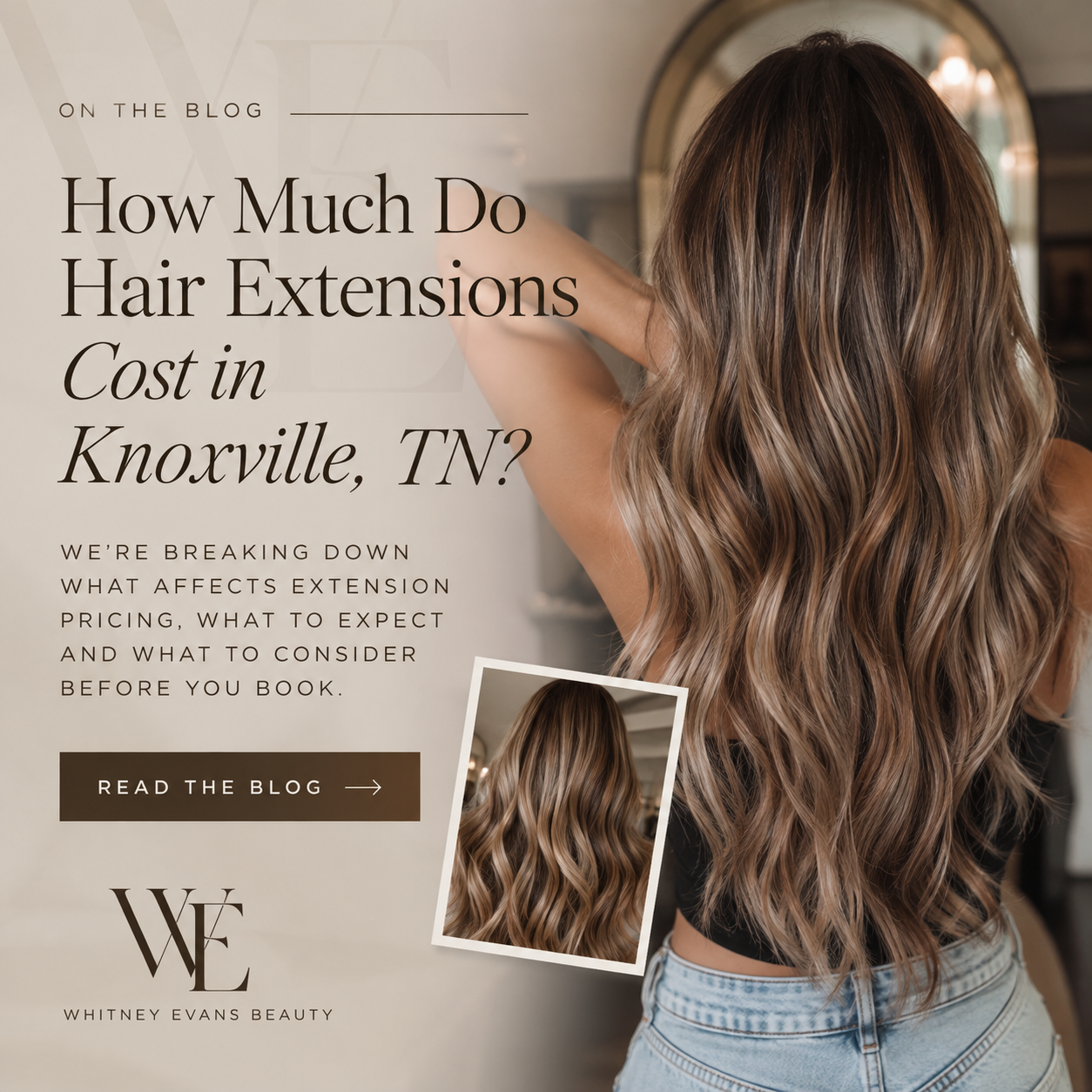 Hair extensions in Knoxville, TN at Whitney Evans Beauty